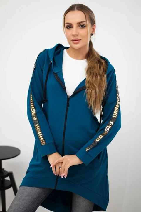 Bluza z suwakiem z tyłu morska uniwersalny