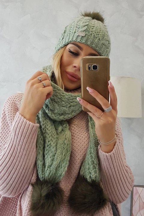 Komplet damski K199 jasny khaki uniwersalny