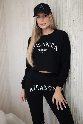 Komplet z nadrukiem Atlanta czarny uniwersalny