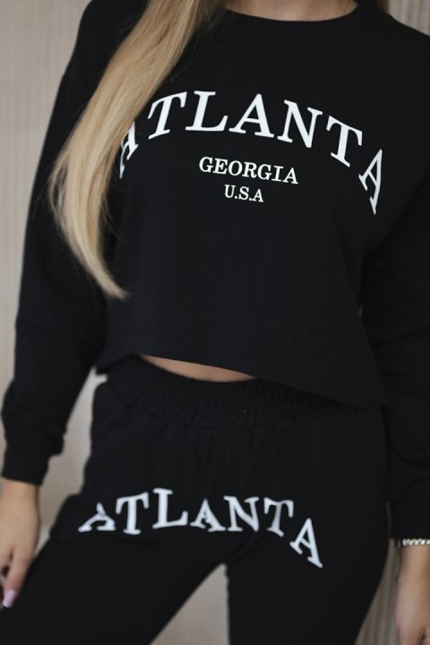 Komplet z nadrukiem Atlanta czarny uniwersalny