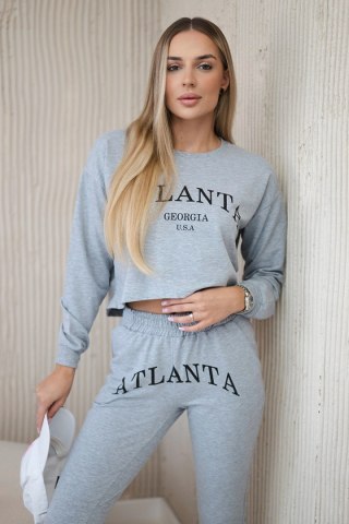 Komplet z nadrukiem Atlanta szary uniwersalny