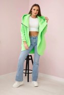Bluza z krótkim suwakiem zielony neon uniwersalny