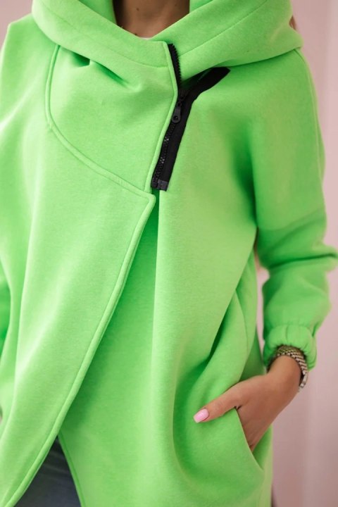 Bluza z krótkim suwakiem zielony neon uniwersalny Bluza z krótkim suwakiem zielony neon uniwersalny