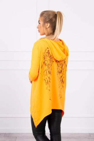 Bluza z nadrukiem skrzydeł pomarańczowy neon uniwersalny