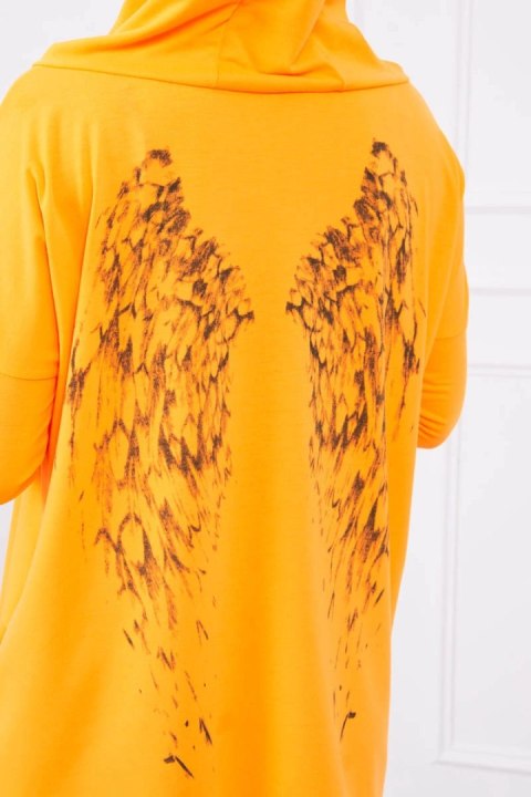 Bluza z nadrukiem skrzydeł pomarańczowy neon uniwersalny