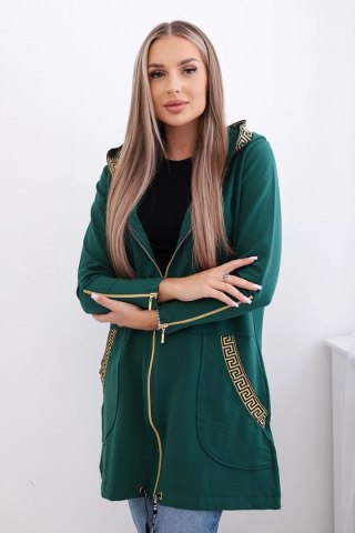 Bluza z ozdobną taśmą ciemno zielona uniwersalny