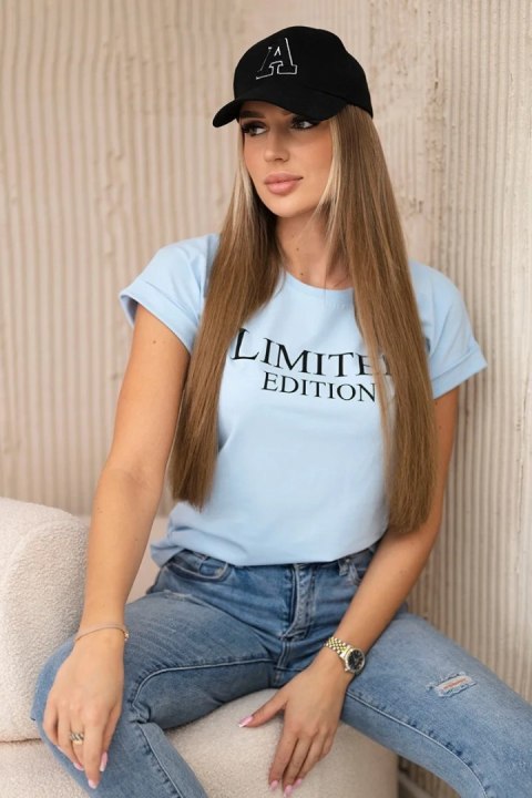 Bluzka Limited edition błękitny+czarny uniwersalny