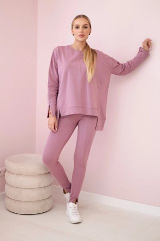 Komplet z bluzką oversize ciemny różowy uniwersalny