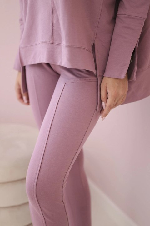 Komplet z bluzką oversize ciemny różowy uniwersalny