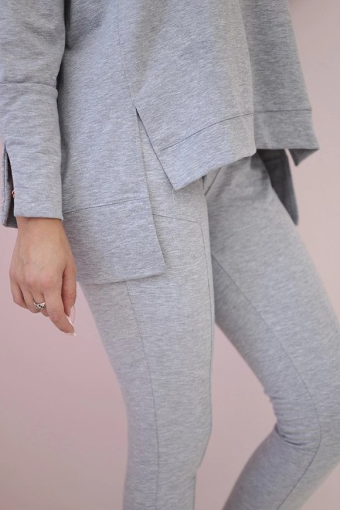 Komplet z bluzką oversize szary uniwersalny