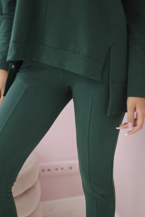 Komplet z bluzką oversize zielony uniwersalny