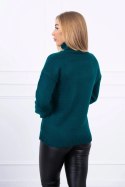 Sweter z wywijanym golfem morski uniwersalny