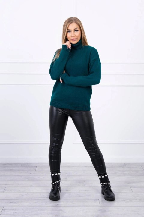 Sweter z wywijanym golfem morski uniwersalny Sweter z wywijanym golfem morski uniwersalny