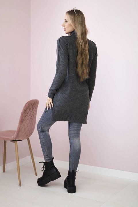 Sweter ze stójką grafitowy uniwersalny
