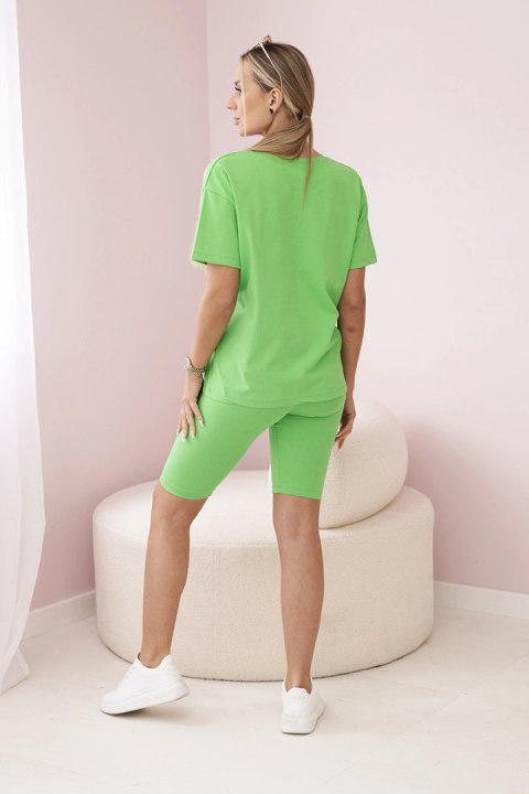 Komplet top+legginsy jasny zielony uniwersalny
