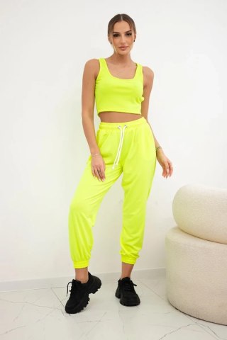Komplet top+spodnie żółty neon uniwersalny
