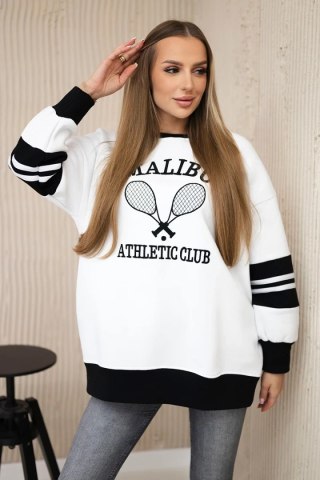 Bluza ocieplana Malibu biały+czarny uniwersalny