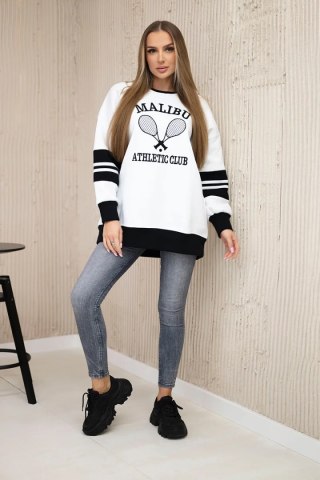 Bluza ocieplana Malibu biały+czarny uniwersalny