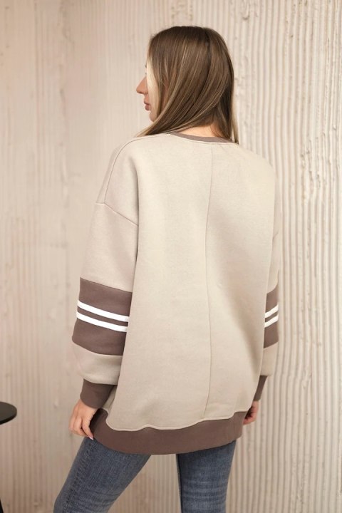 Bluza ocieplana Malibu ciemno beżowy+mocca uniwersalny