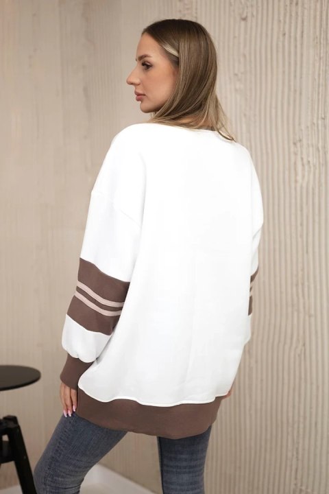 Bluza ocieplana Malibu ecru+mocca uniwersalny