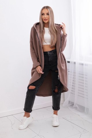 Bluza ocieplana długa mocca uniwersalny