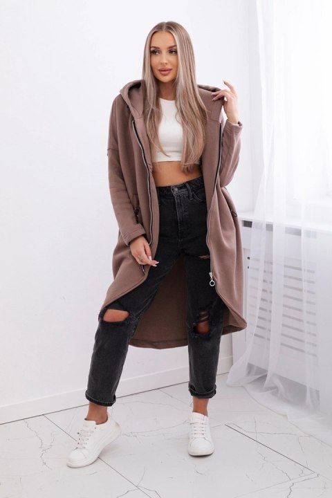 Bluza ocieplana długa mocca uniwersalny