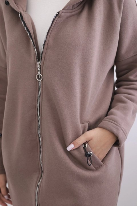Bluza ocieplana długa mocca uniwersalny