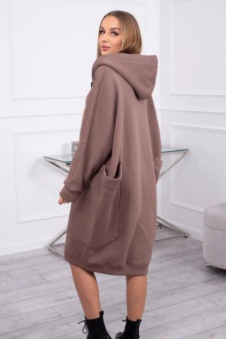 Bluza ocieplana oversize mocca uniwersalny