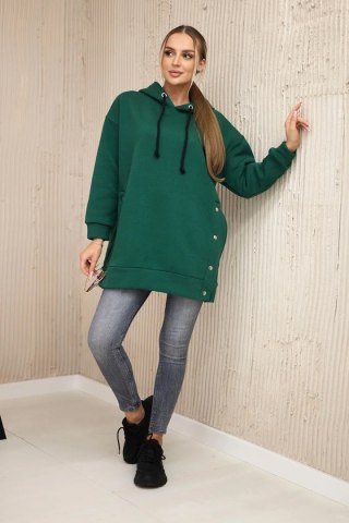 Bluza ocieplana z napami ciemno zielona uniwersalny