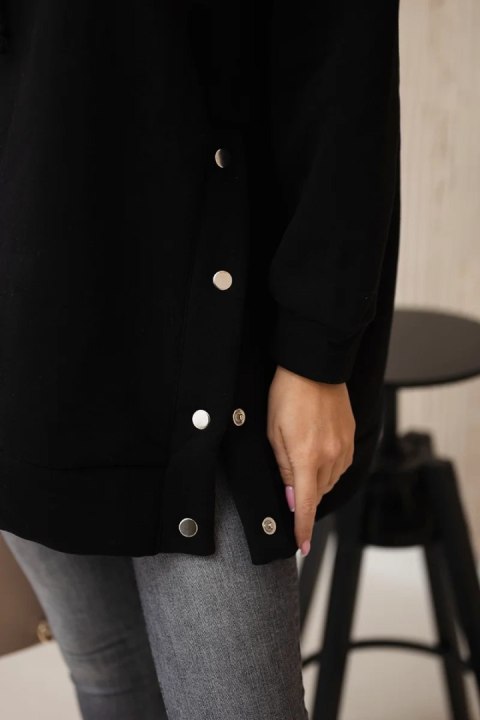 Bluza ocieplana z napami czarna uniwersalny