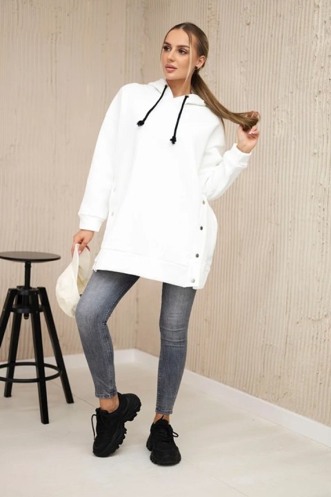 Bluza ocieplana z napami ecru uniwersalny