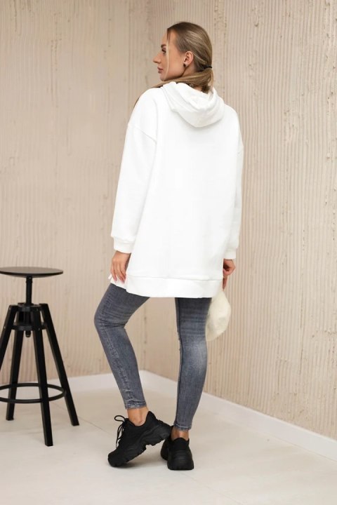 Bluza ocieplana z napami ecru uniwersalny