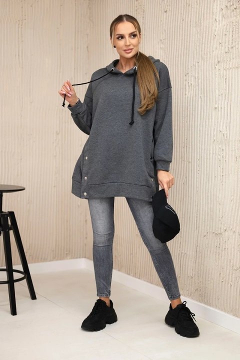 Bluza ocieplana z napami grafitowa uniwersalny