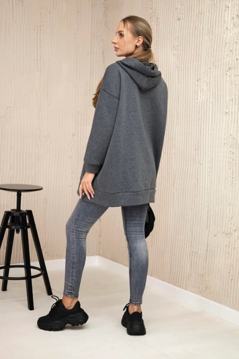 Bluza ocieplana z napami grafitowa uniwersalny