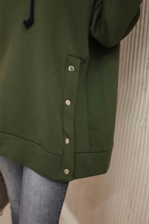 Bluza ocieplana z napami khaki uniwersalny