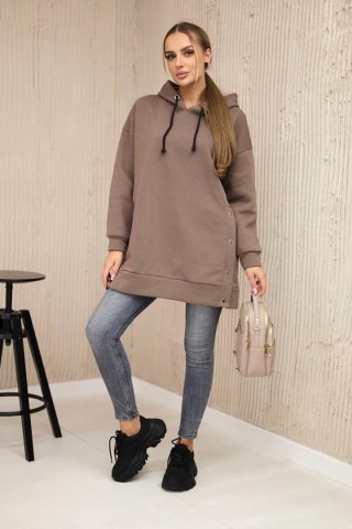 Bluza ocieplana z napami mocca uniwersalny