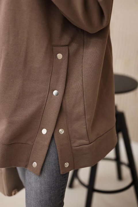 Bluza ocieplana z napami mocca uniwersalny