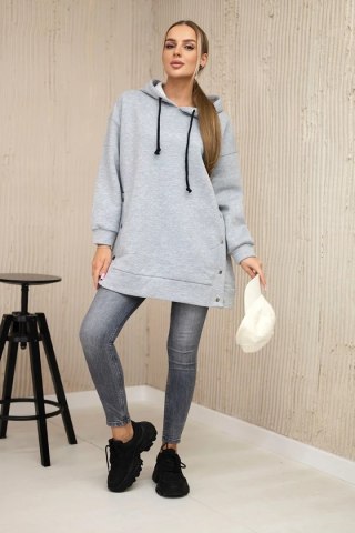 Bluza ocieplana z napami szara uniwersalny