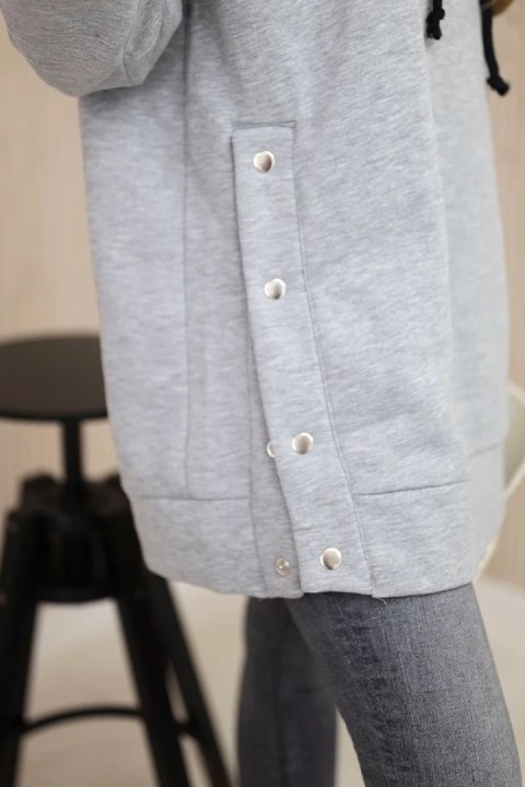 Bluza ocieplana z napami szara uniwersalny