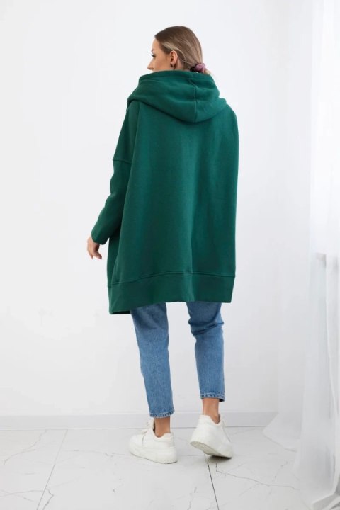 Bluza ocieplana z suwakiem ciemno zielona uniwersalny