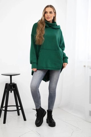 Bluza ocieplana z suwakiem z tyłu ciemno zielona uniwersalny