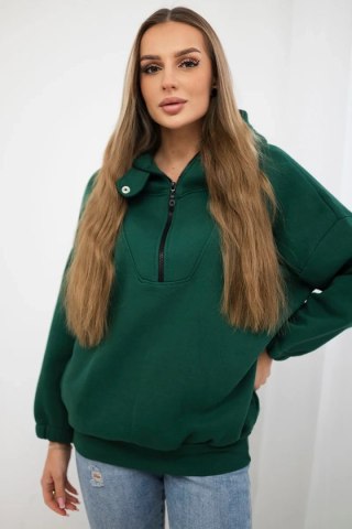 Bluza z kapturem ciemno zielona uniwersalny