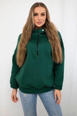 Bluza z kapturem ciemno zielona uniwersalny