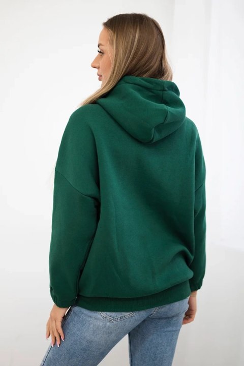 Bluza z kapturem ciemno zielona uniwersalny