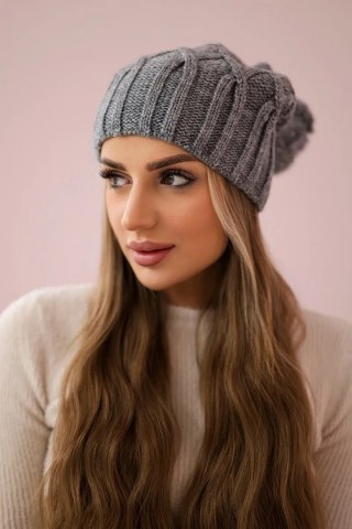 Czapka z polarem Milano K203 ciemno szara uniwersalny