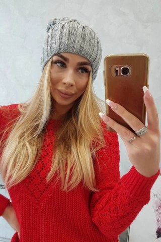Czapka z polarem Milano K203 jasno szara uniwersalny