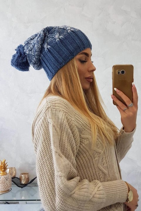 Czapka z polarem Milano K203 jeans melanż+jeans uniwersalny
