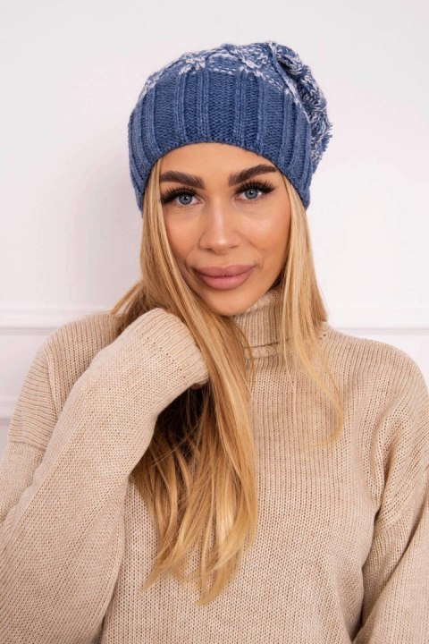Czapka z polarem Milano K203 jeans melanż+jeans uniwersalny
