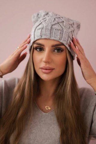 Czapka z polarem Sonia K201 jasno szara uniwersalny