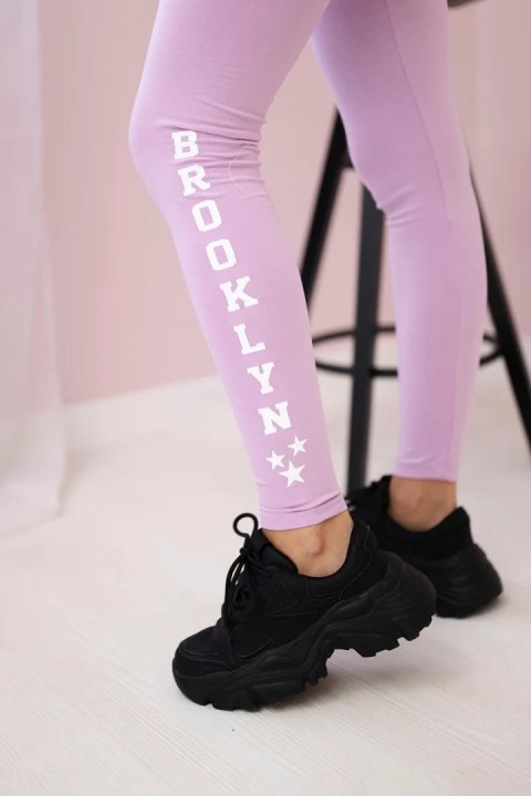 Spodnie leginsy Brooklyn jasny fioletowy uniwersalny